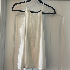 Lace detail cream blouse / tank